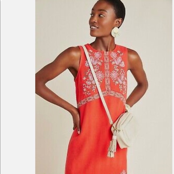 Anthropology Aiko Embroidered Shift Dress - Picture 4 of 7